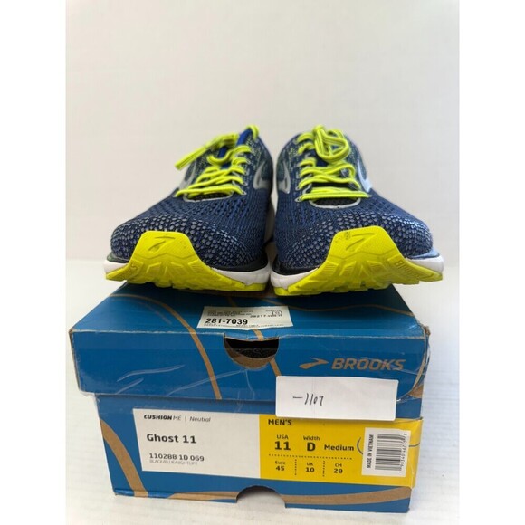 -1107 Brooks Ghost 11, Blue, Mens Running Shoes-US 11 Mens - Picture 2 of 5